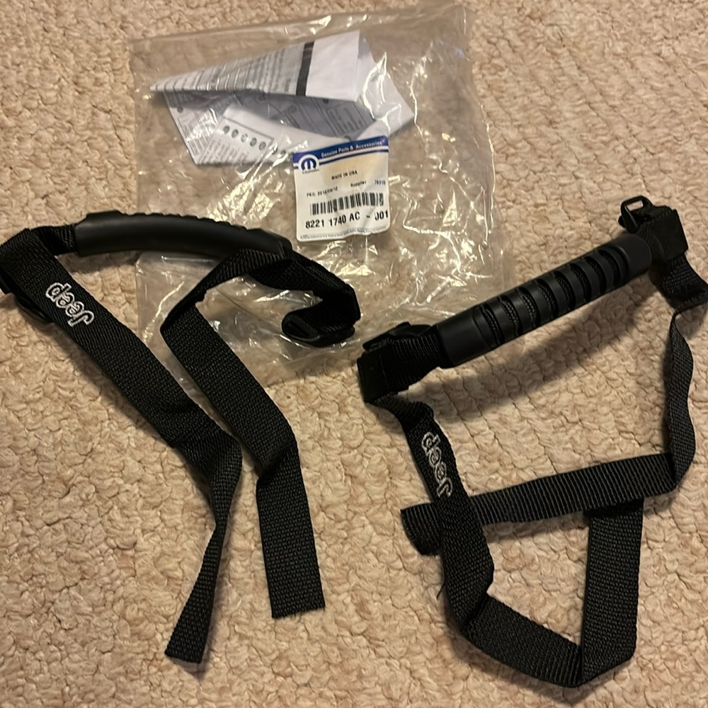 Jeep grab handles and hanger set new